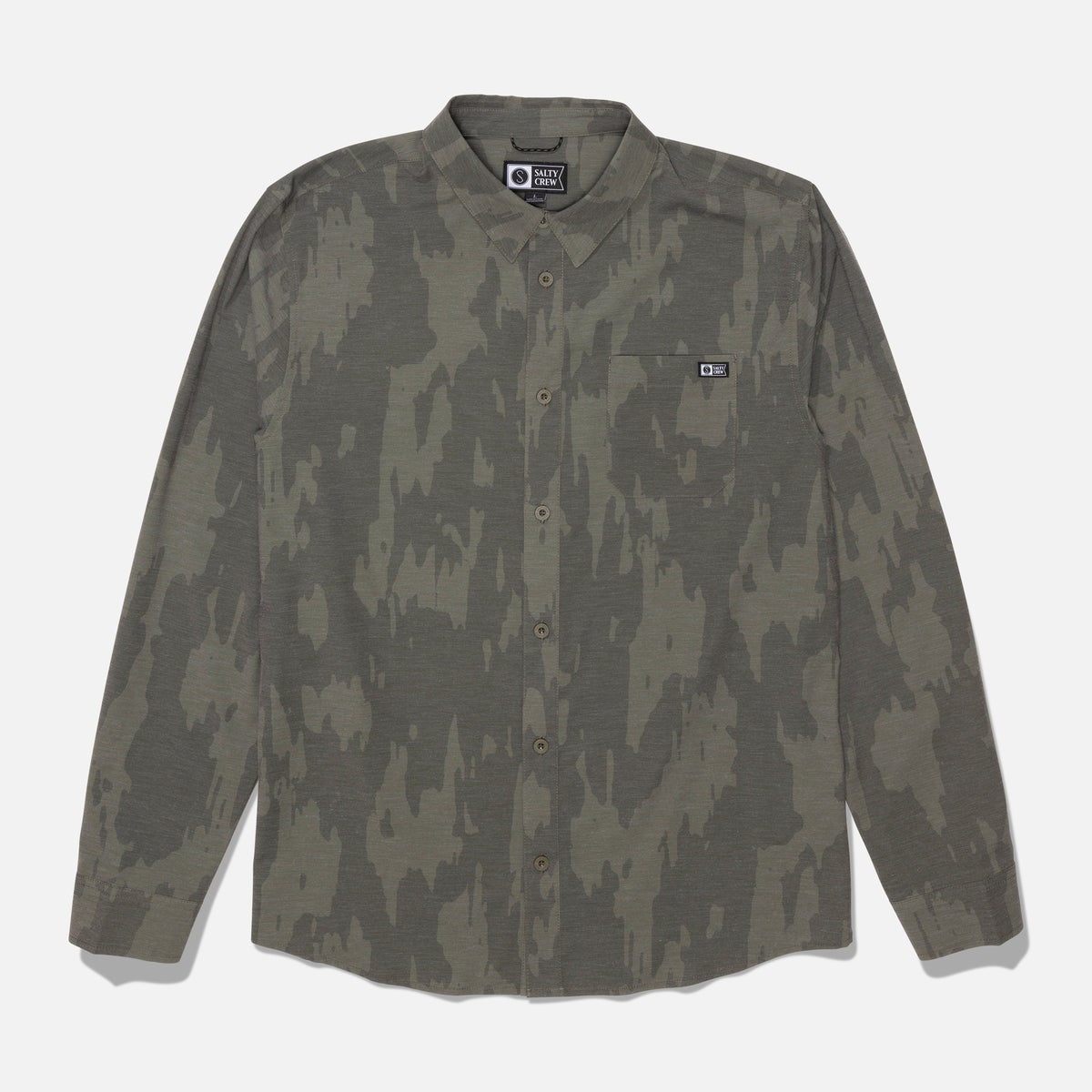 Salty Crew Mens Shirt Drifter Long Sleeve UV Button Up