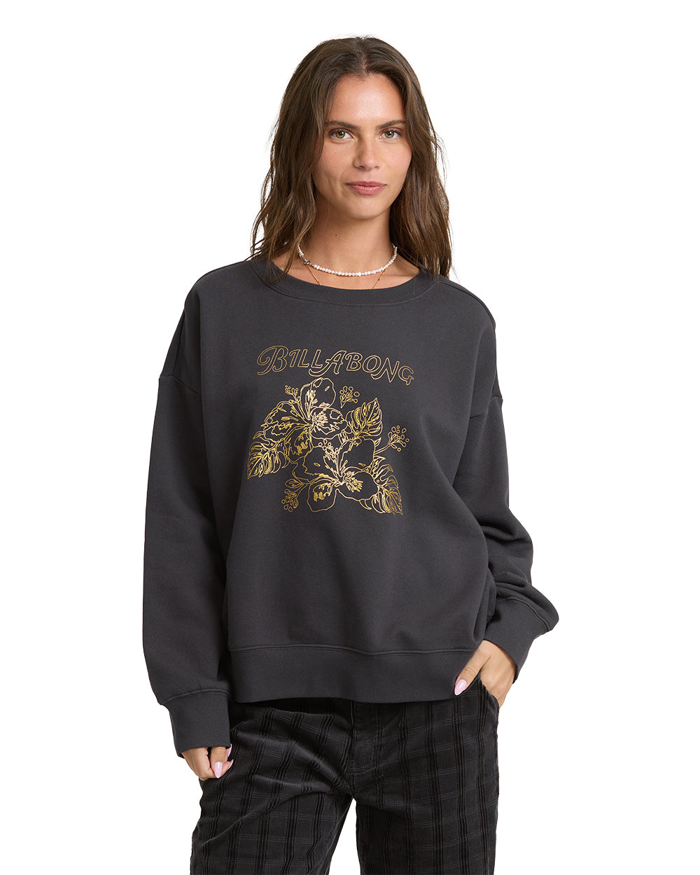 Billabong Womens Sweatshirt Holidazed Crew Fleece