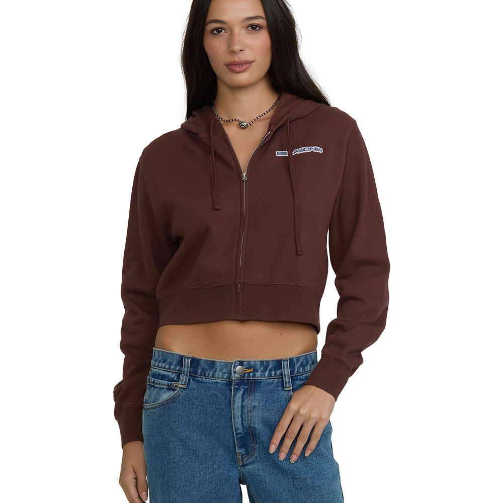 Billabong Womens Sweatshirt Star Crossed Zip Hoodie Fleece