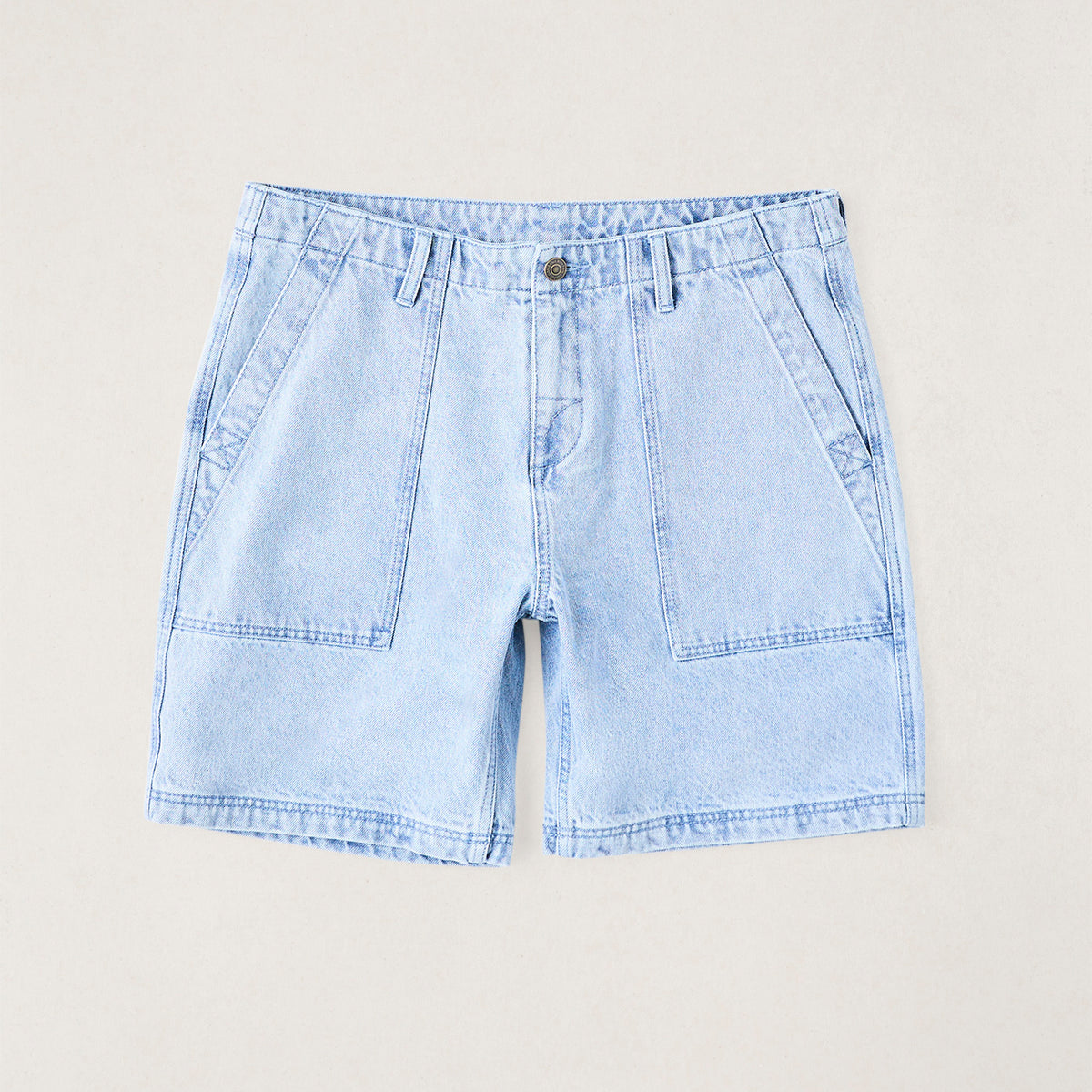 Rhythm Mens Shorts Worn Path Denim