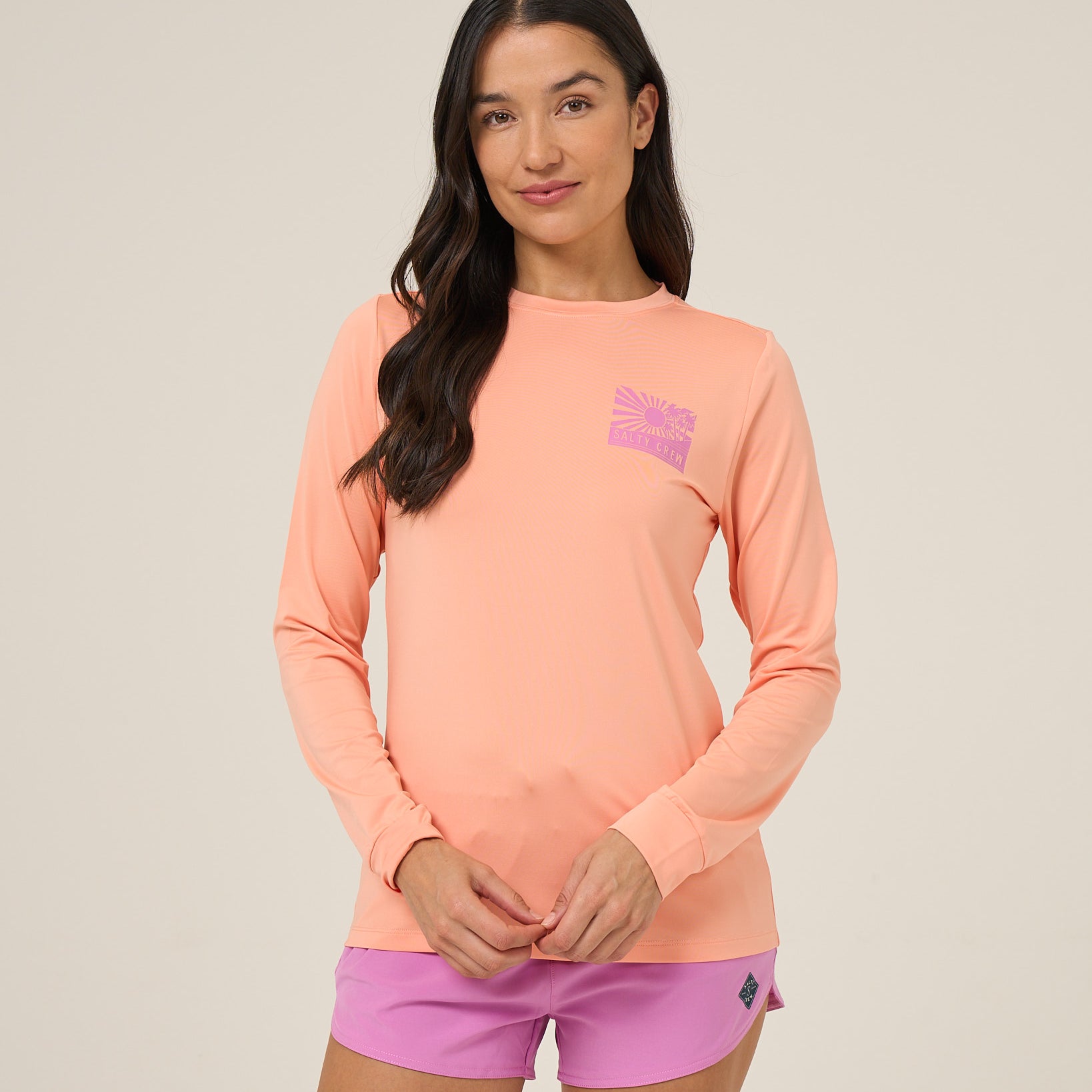 Salty Crew Womens Shirt Rise And Smile Sunshirt
