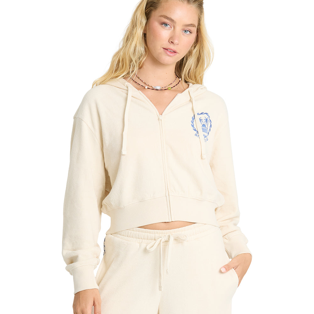 Billabong Womens Sweatshirt Palm 73 Zip Hood Fleece