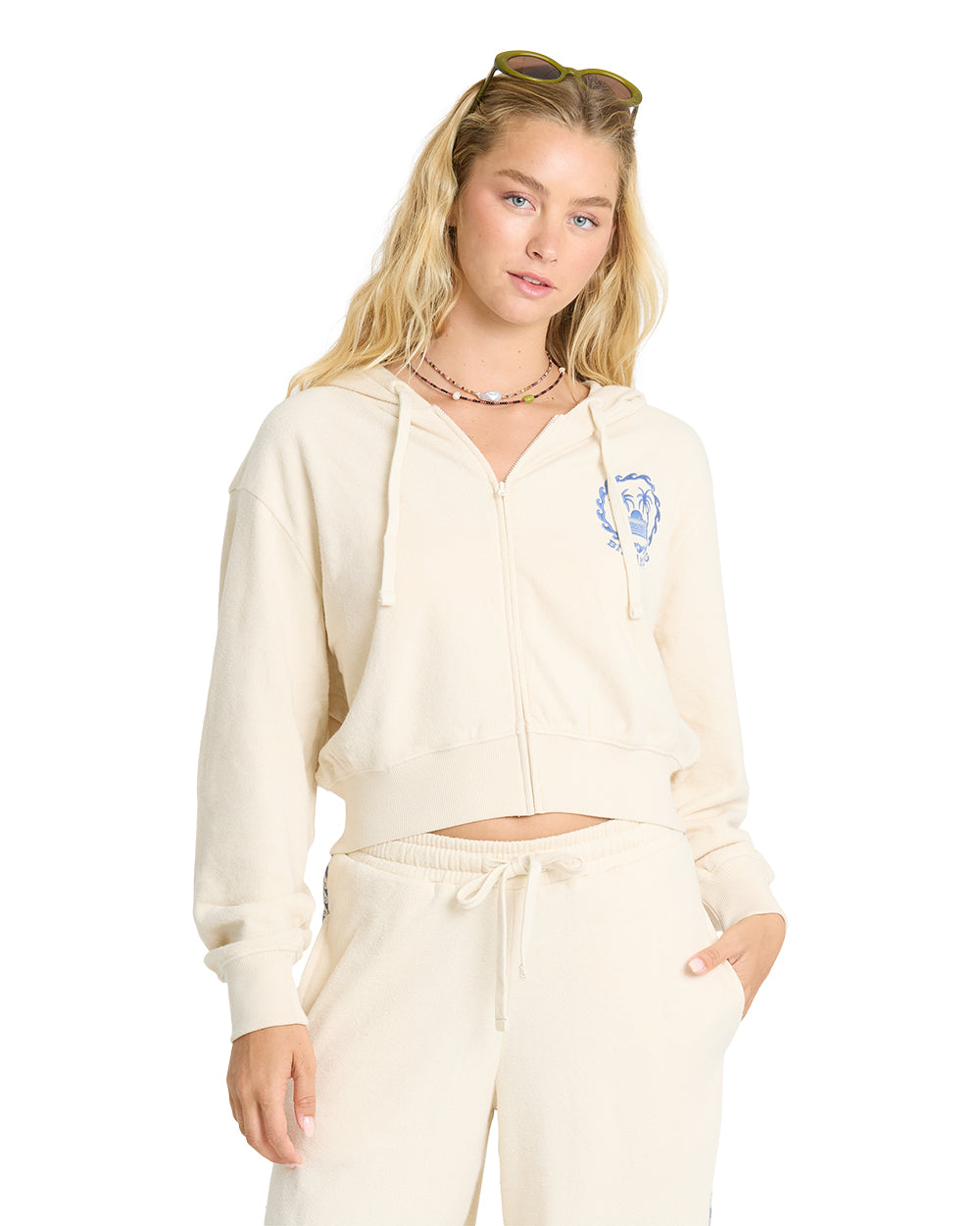 Billabong Womens Sweatshirt Palm 73 Zip Hood Fleece