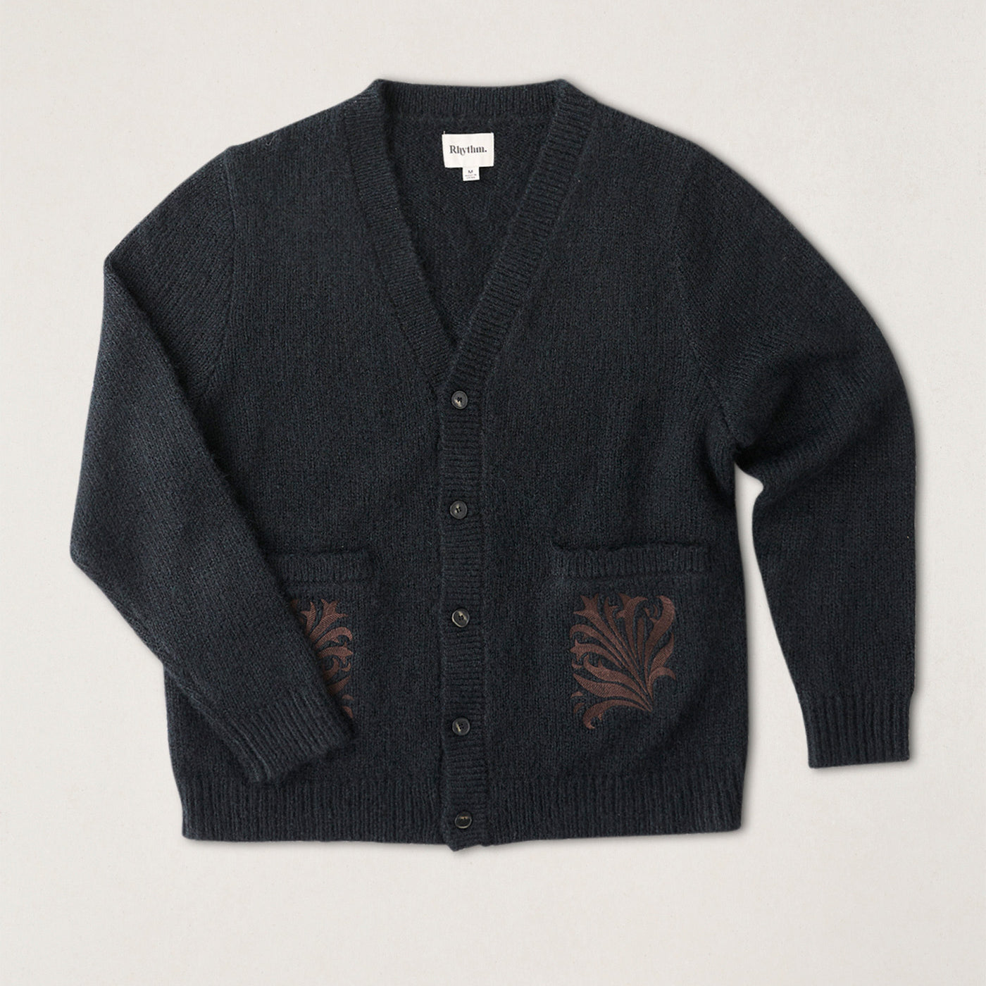 Rhythm Mens Sweater Heritage Bloom Cardigan