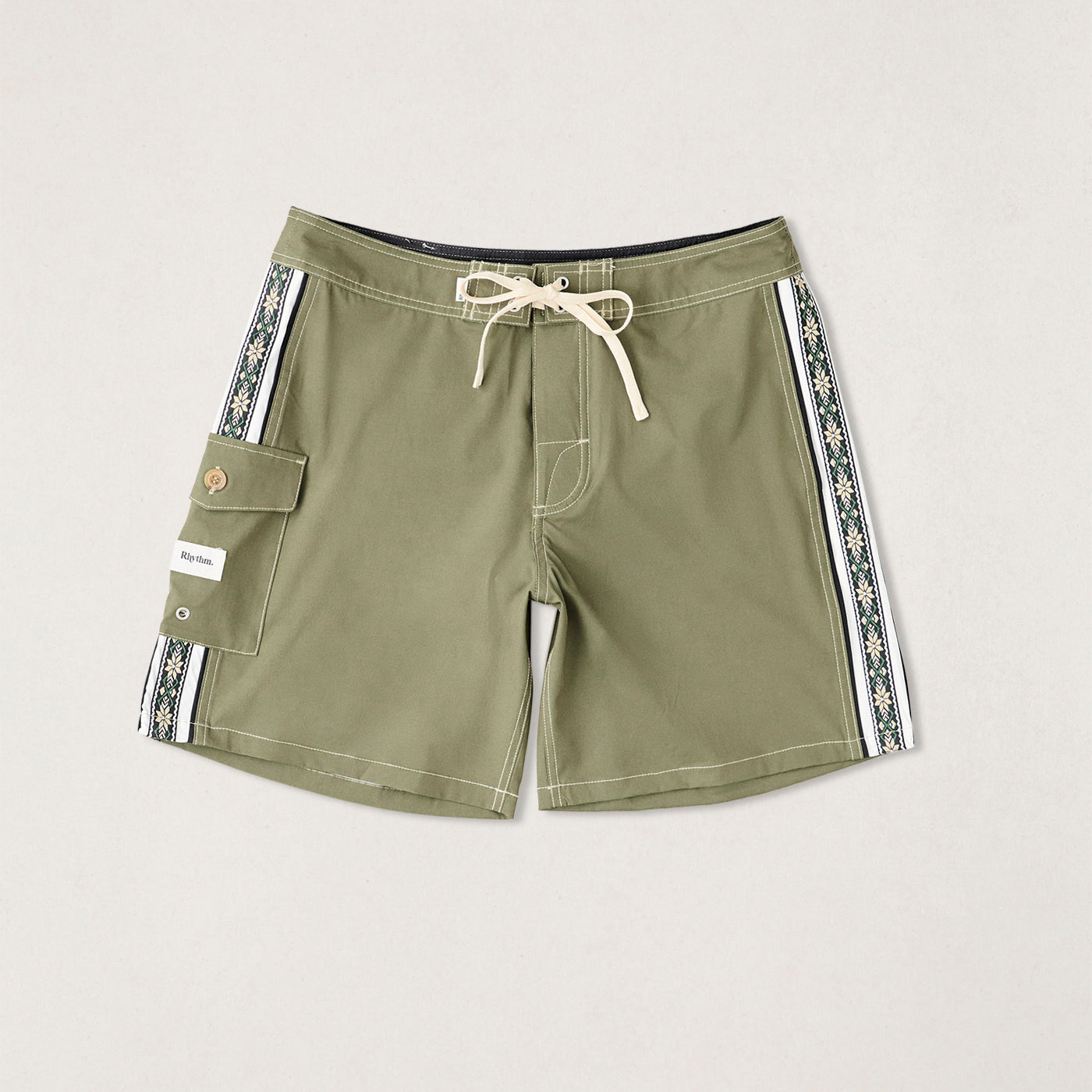 Rhythm Mens Boardshorts Panel Stripe Trunk