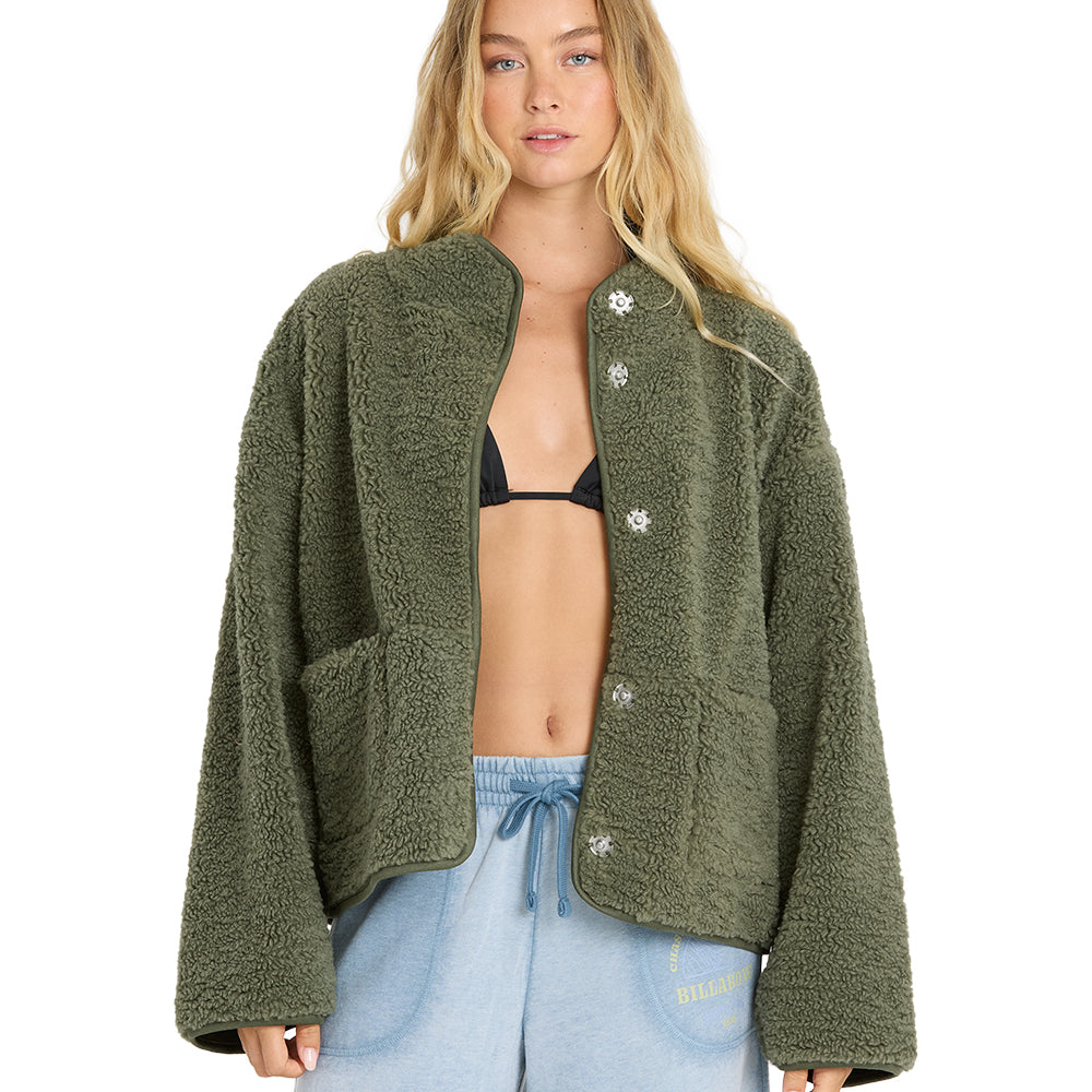 Billabong Womens Jacket Camper Rev Sherpa