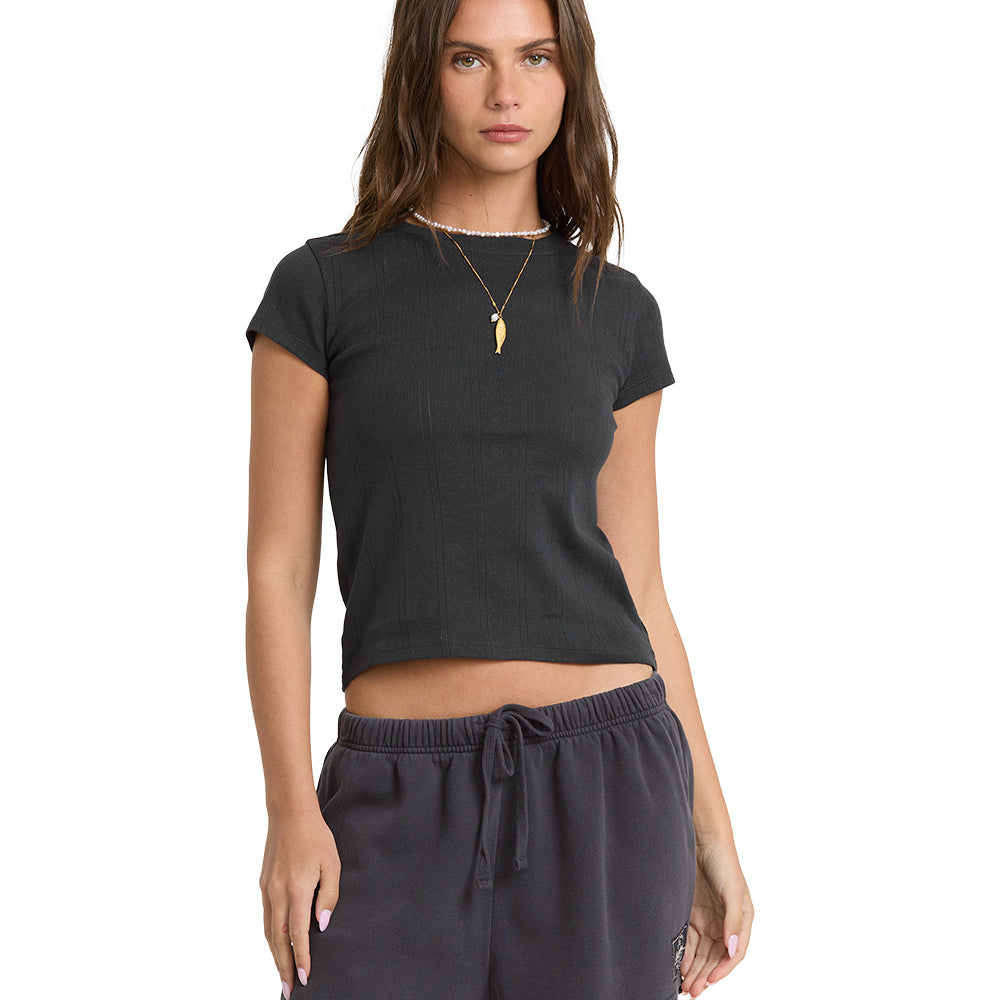 Billabong Womens Shirt Just For You Solid Ss Tee