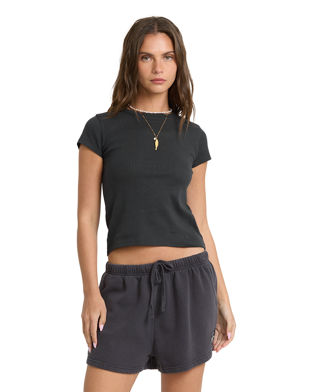 Billabong Womens Shirt Just For You Solid Ss Tee