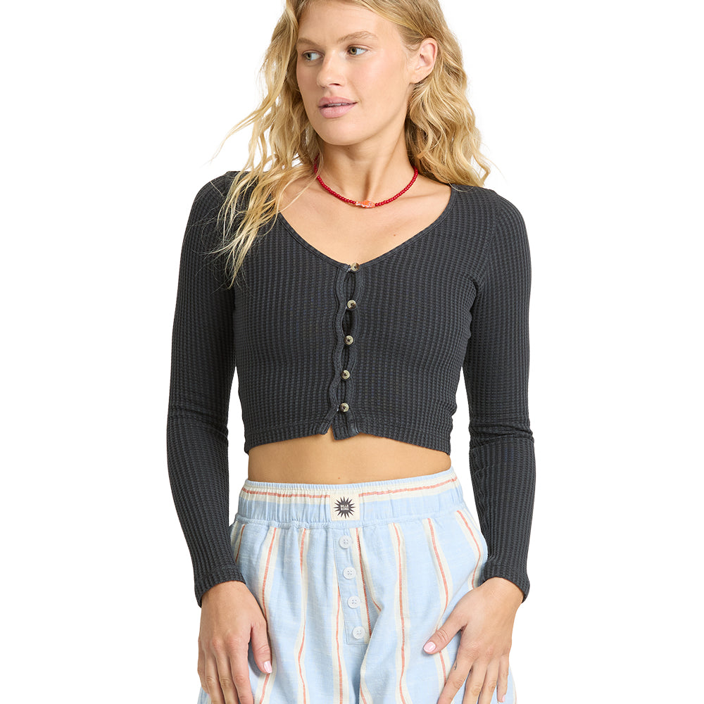Billabong Womens Shirt Paxton Ls Knit Top