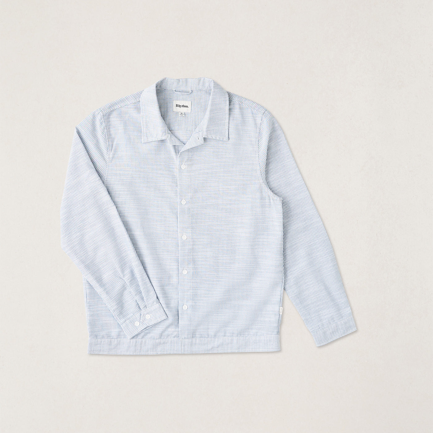 Rhythm Mens Shirt Striped Linen
