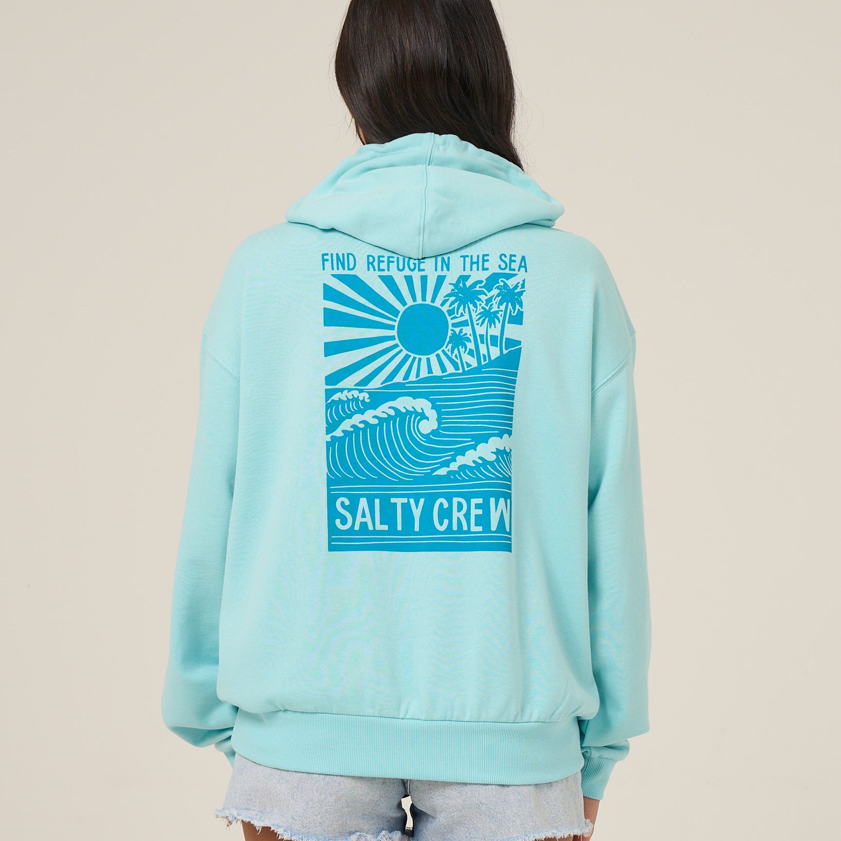 Salty Crew Womens Sweatshirt Rise And Smile Hoodie