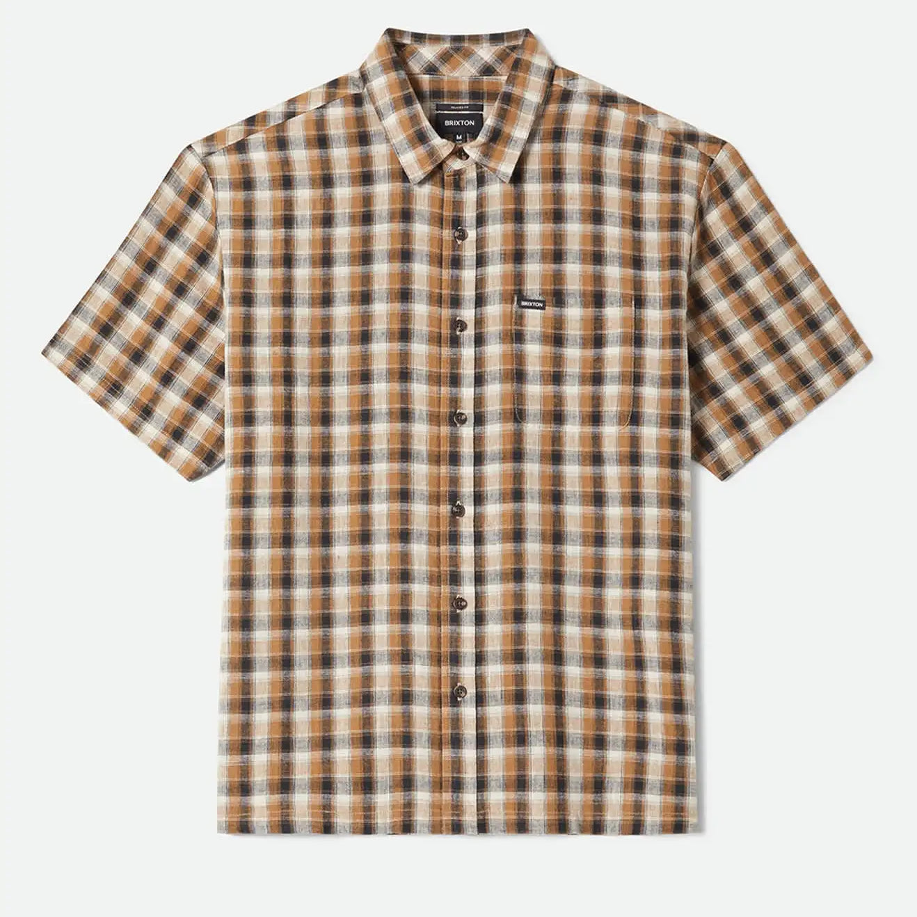 Brixton Mens Woven Cru Linen Blend Plaid