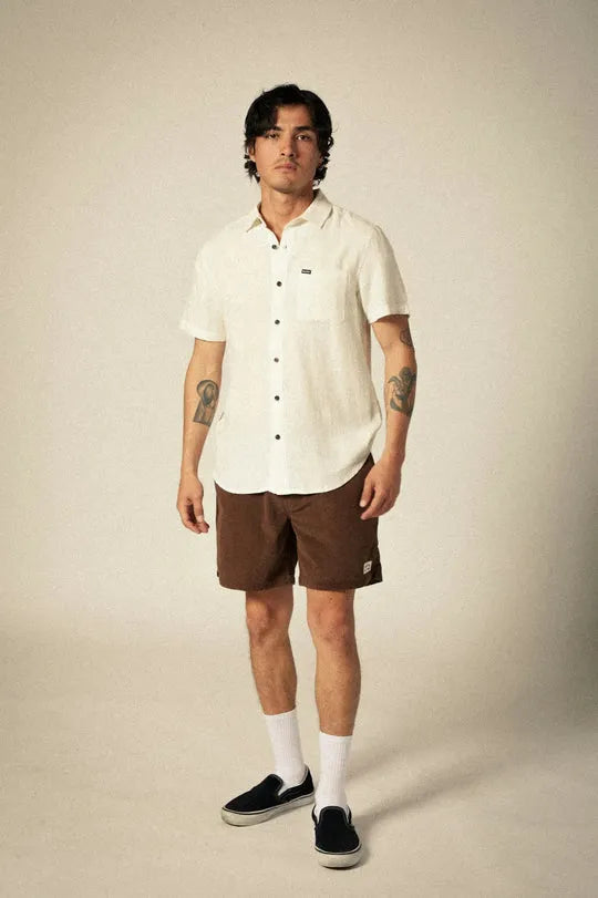 Brixton Mens Woven Charter Organic Cotton Linen Blend