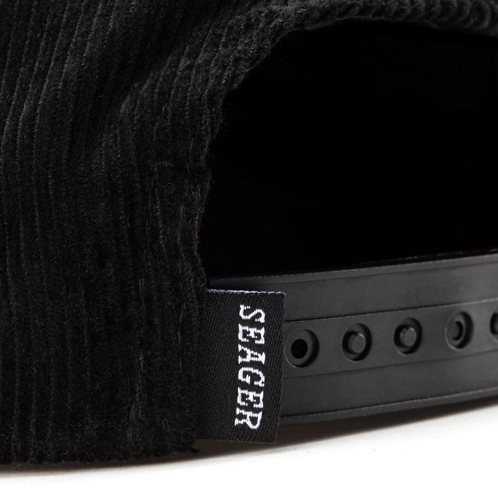 Seager Hat Big Black Corduroy Snapback