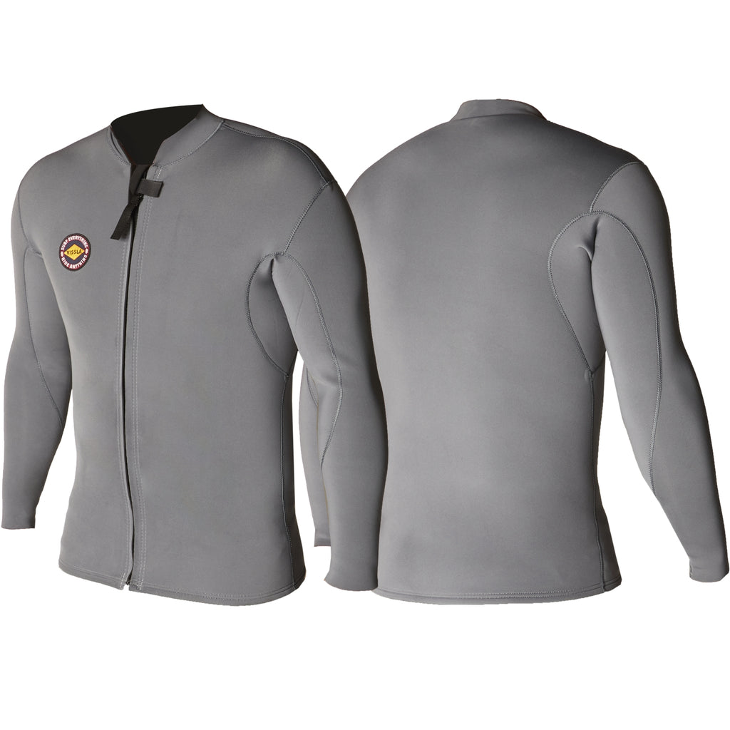 Vissla Mens Wetsuit Jacket 2mm Solid Sets Front Zip