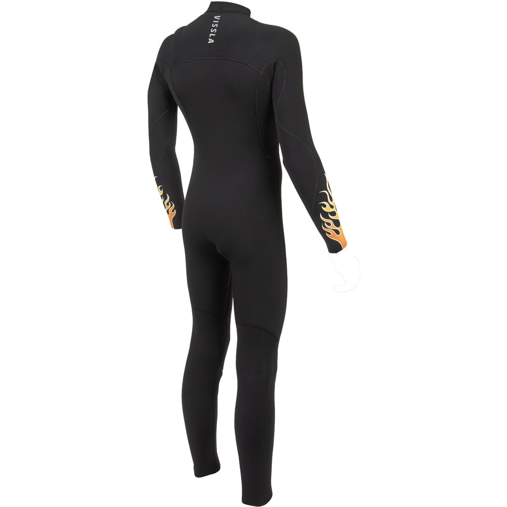 Vissla Boys Westuits High Seas Boys Fire 3-2 Full Chest Zip