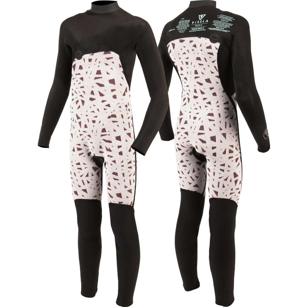Vissla Boys Westuits High Seas Boys Fire 3-2 Full Chest Zip