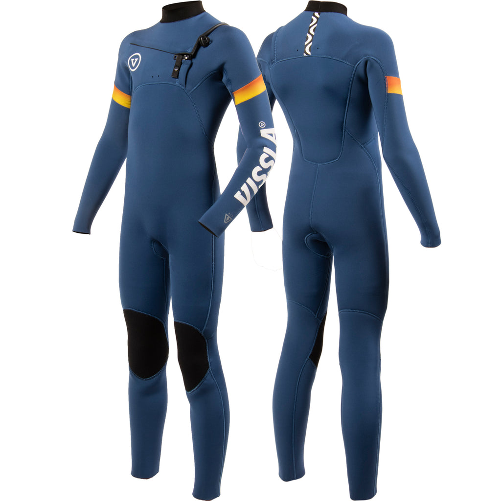 Vissla Boys Wetsuits Seven Seas Raditude 4-3 Full Chest Zip