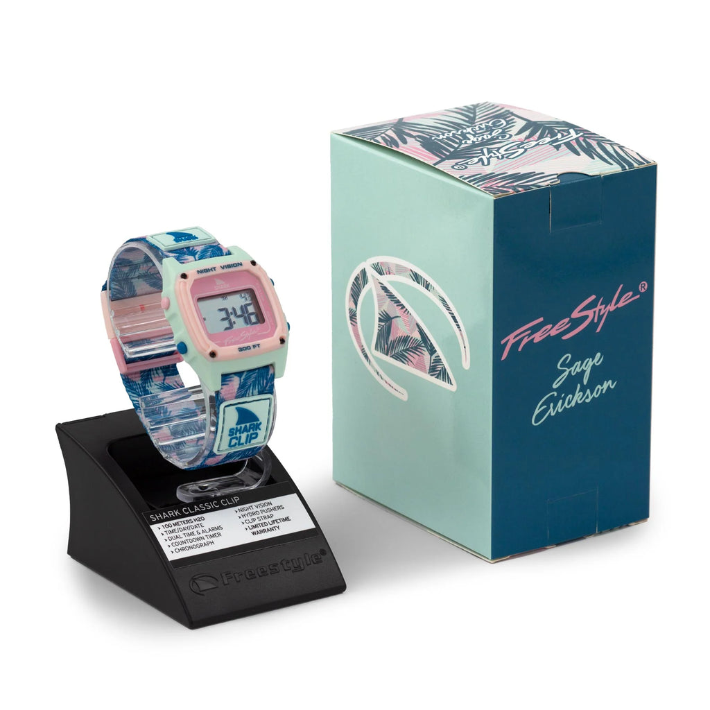 Freestyle Watch Shark Clip Sage Erickson Signature Blue Sage Palm