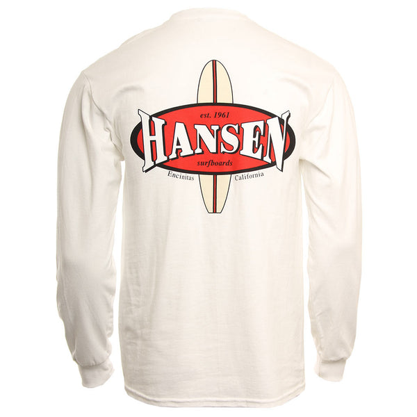 Hansen Mens Shirt Surfboard New LS