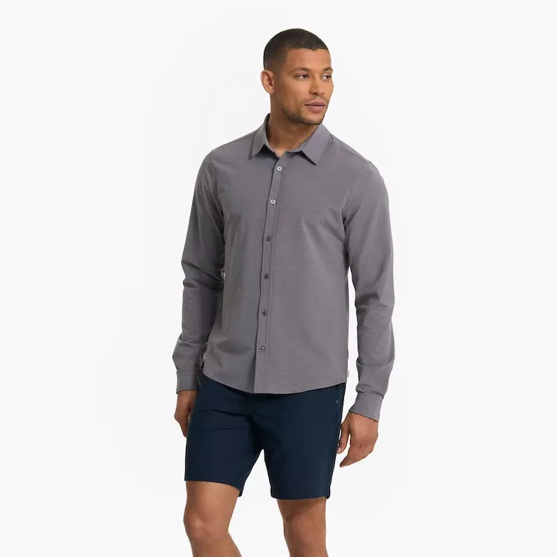 Vuori Mens Shirt Long Sleeve Bridge Button Down