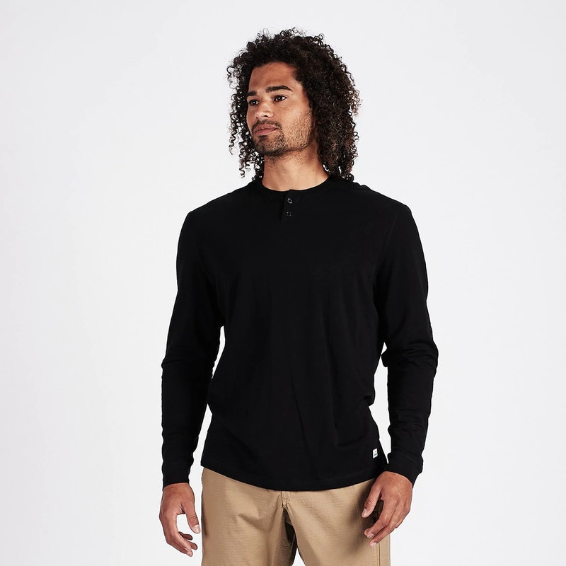 Vuori Mens Shirt Long-Sleeve Ever Henley