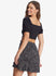 Roxy Womens Shirt Flirty Walk Ruched Crop Top