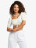 Roxy Womens Shirt Flirty Walk Ruched Crop Top