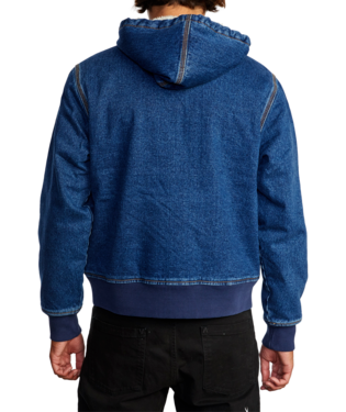 RVCA Mens Jacket Chainmail Hooded Denim