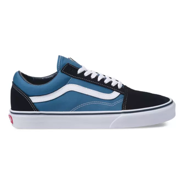Black and blue sales old school vans