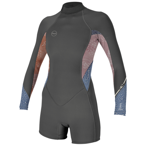 Oneill Womens Wetsuits Bahia 2/1mm Back Zip Long Sleeve Spring