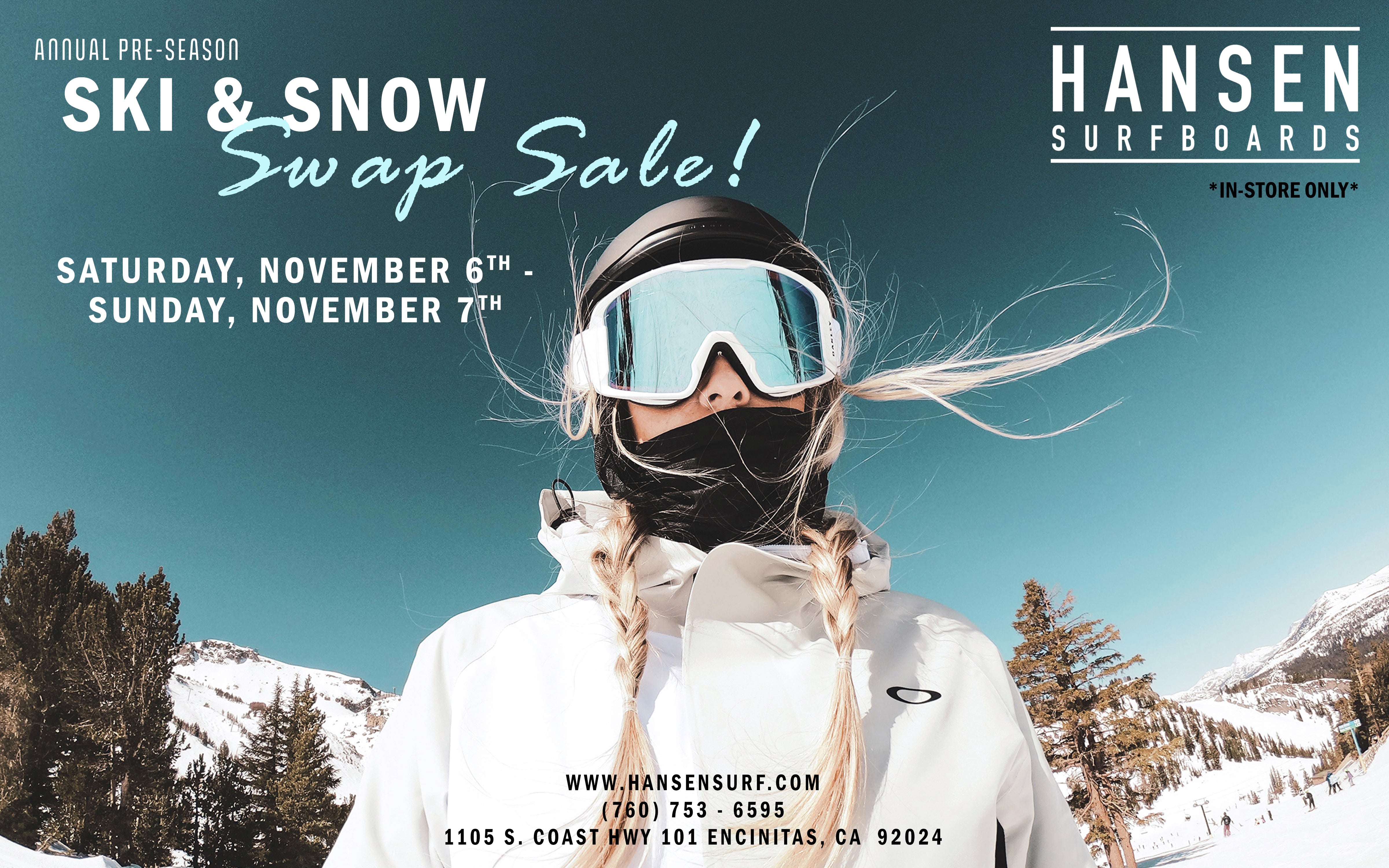 HANSEN'S ANNUAL SKI & SNOW SWAP SALE!