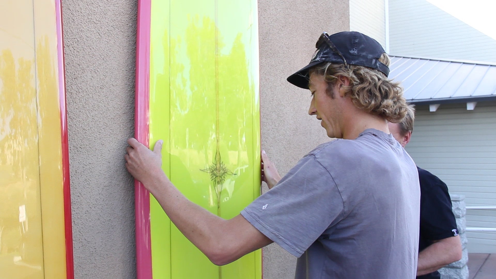 Ryan Burch Drops off some boards at Hansens
