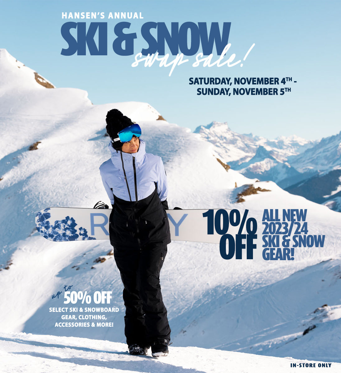 HANSEN'S ANNUAL SKI & SNOW SWAP SALE