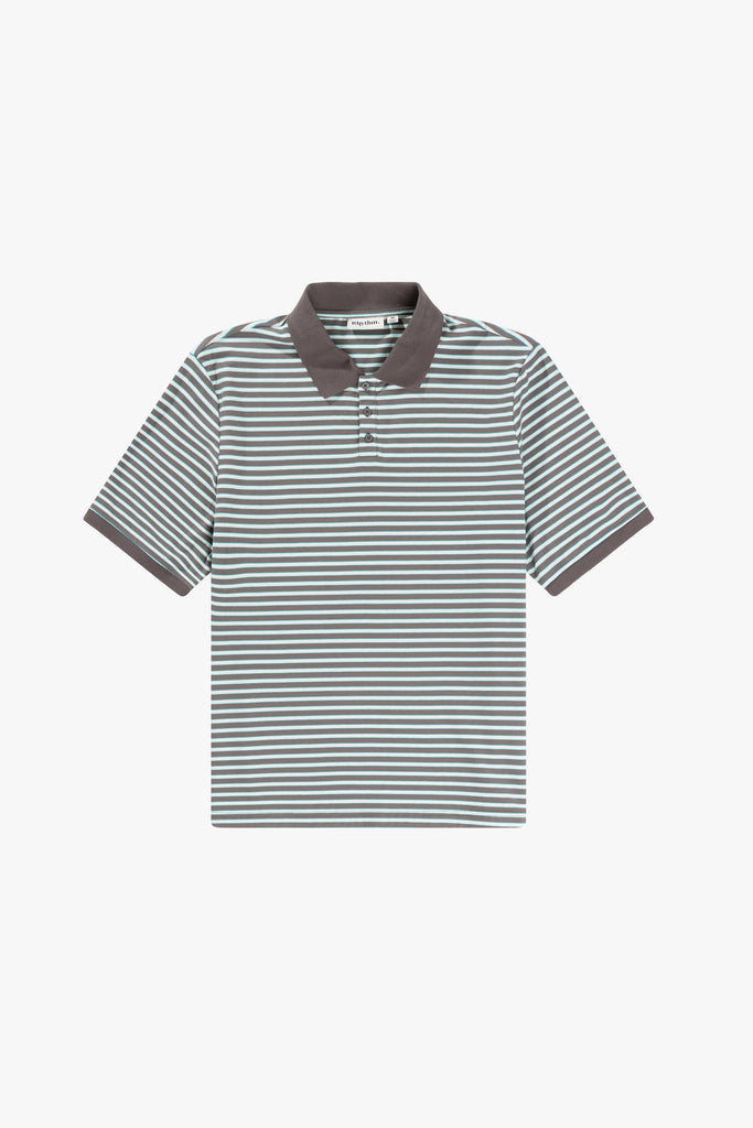 Rhythm Mens Knit Stripe Polo