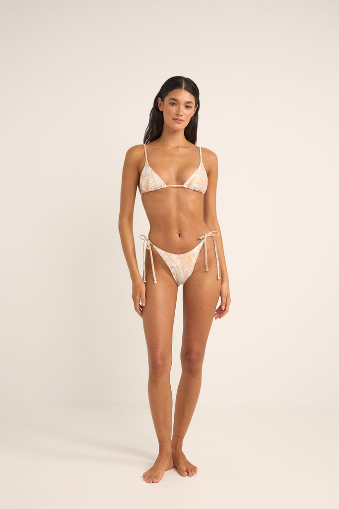 Rhythm Womens Bikini Bottoms Jean Paisley Tie Side Hi Cut