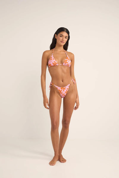 Rhythm Womens Bikini Top Bora Bora Floral Slide Tri