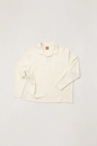 Rhythm Mens Knit Vintage Terry Long Sleeve Polo