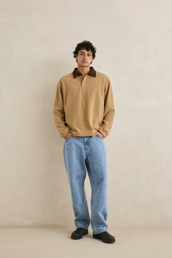 Rhythm Mens Shirt Awake Polar Fleece Polo