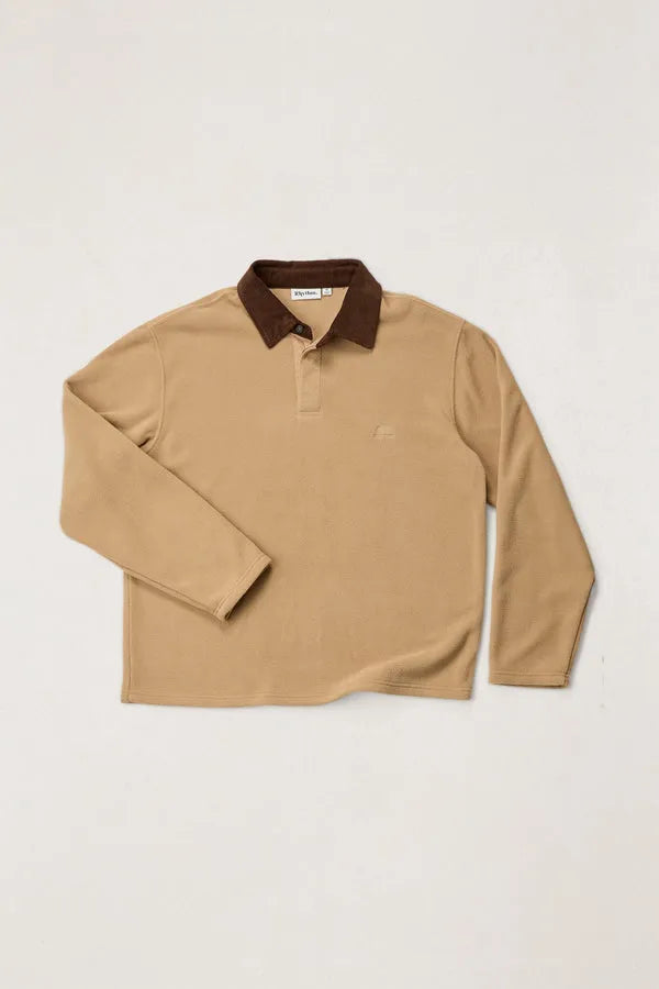 Rhythm Mens Shirt Awake Polar Fleece Polo