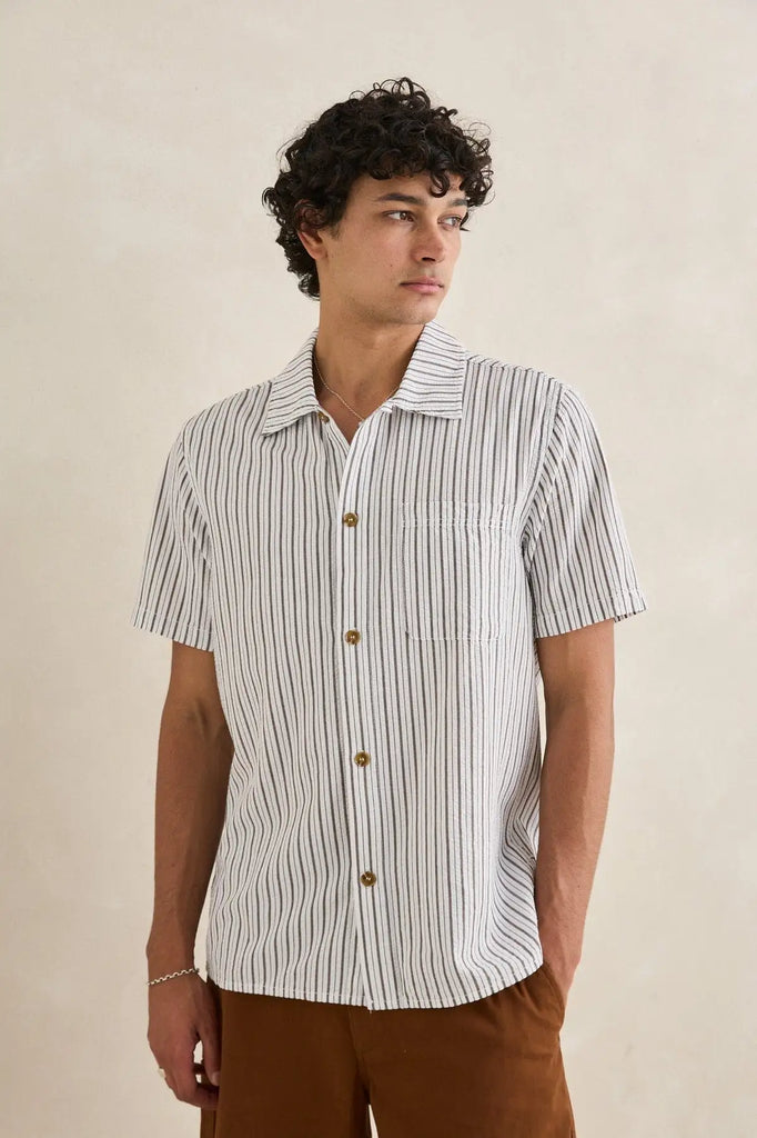 Rhythm Mens Woven Seersucker Stripe