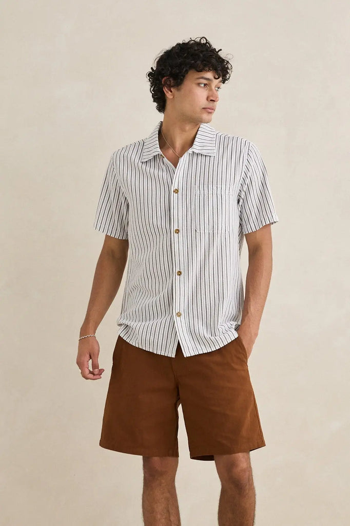 Rhythm Mens Woven Seersucker Stripe