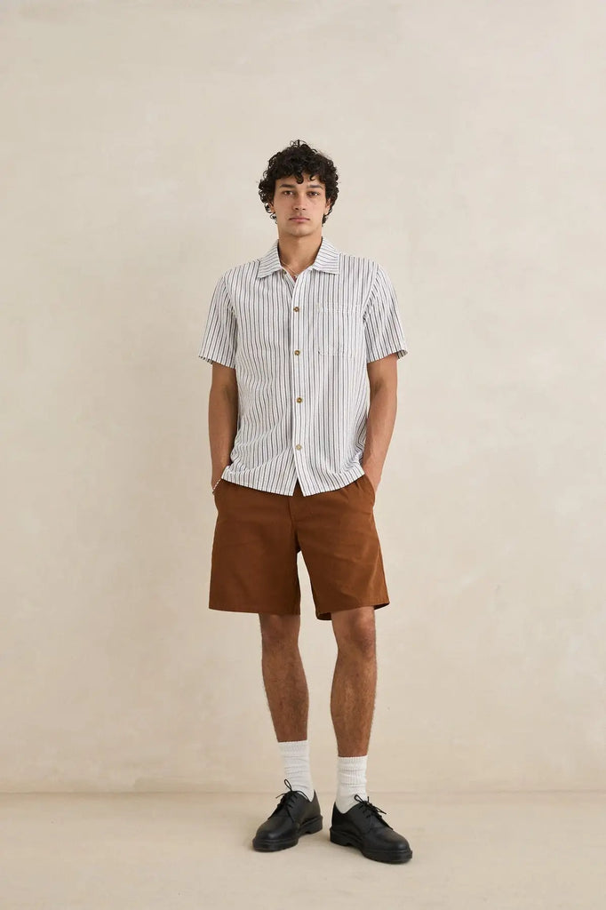 Rhythm Mens Woven Seersucker Stripe
