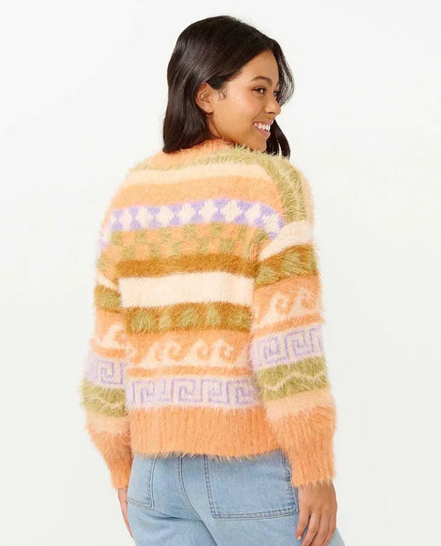Rip Curl Womens Sweater Beach Party Jaquard Crew