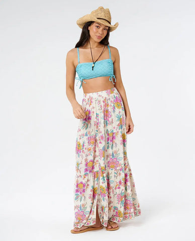 Rip Curl Womens Skirt Half Moon Bay Button Thru Maxi