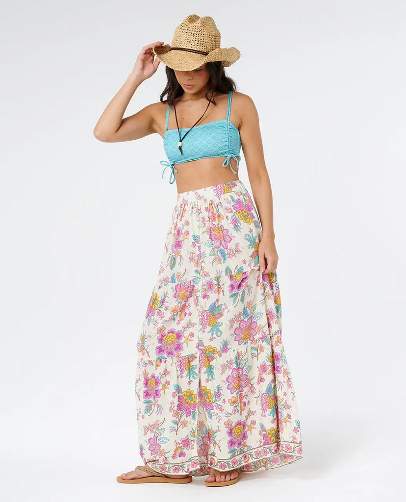 Rip Curl Womens Skirt Half Moon Bay Button Thru Maxi