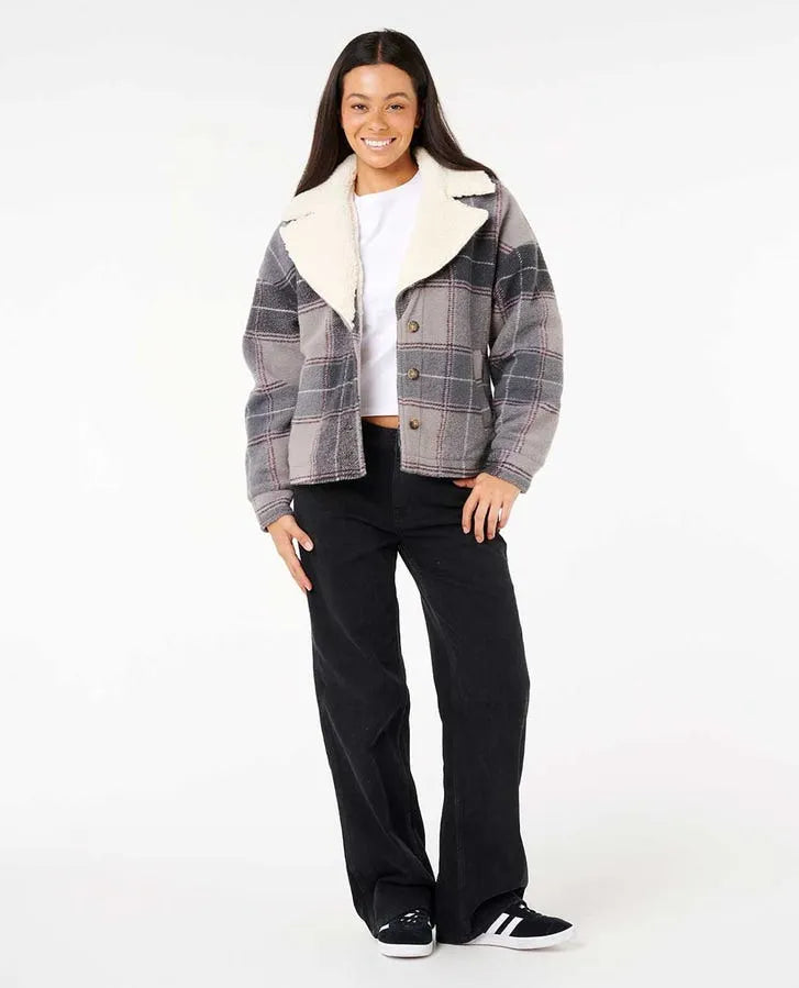 Rip Curl Womens Jacket Sunset Luau Check Shacket