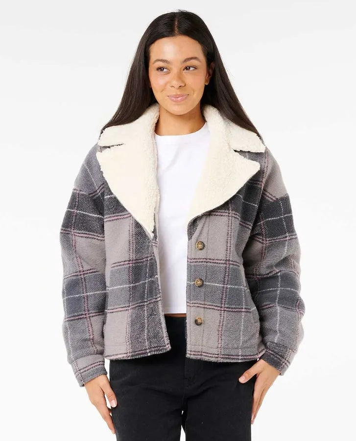 Rip Curl Womens Jacket Sunset Luau Check Shacket