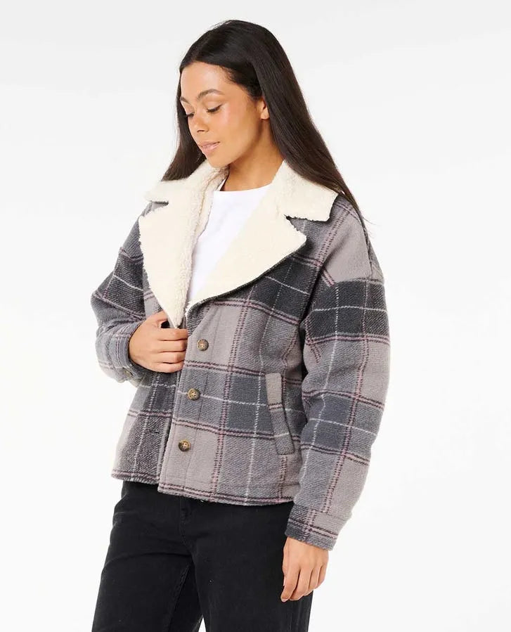 Rip Curl Womens Jacket Sunset Luau Check Shacket