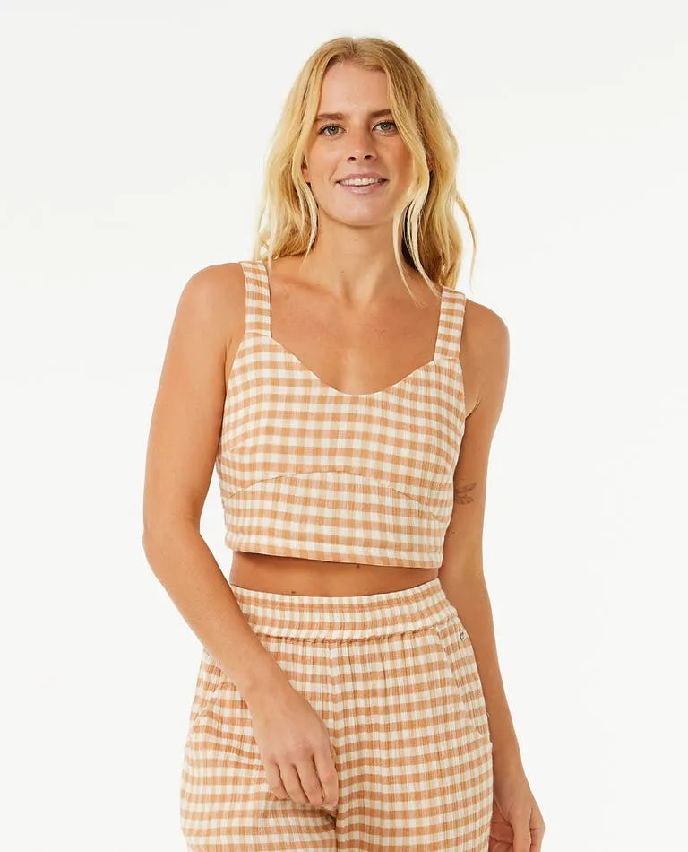 Rip Curl Womens Tank Top Premium Surf Check Crop